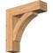 Ekena Millwork Thorton Block Smooth Bracket w/ Offset Brace, Western Red Cedar, 7 1/2"W x 28"D x 28"H BKT0806X28X28THR05SWR - alternate 1